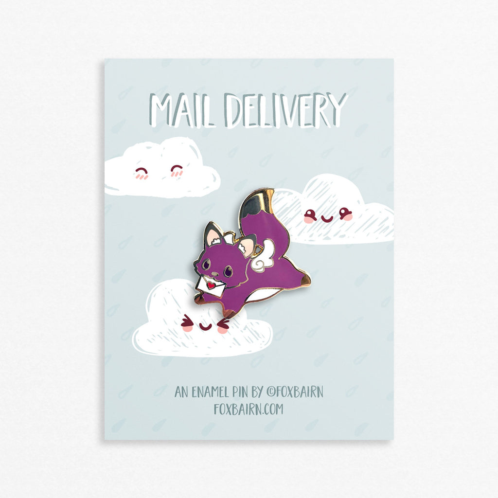 Kawaii Mail Delivery Cat Enamel Pin
