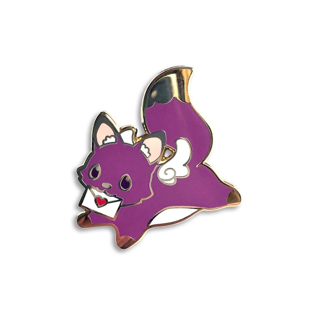 Love Letter Delivery Service Cat Enamel Pin